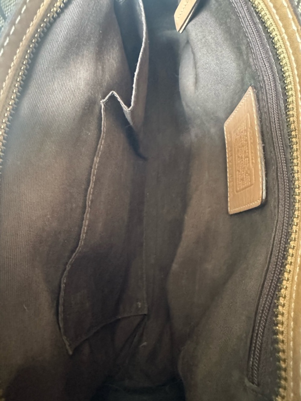 Coach Signature Hampton Satchel  Beige Canvas with Tan Leather Trim Style 10532 - Picture 7 of 8